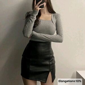 Black Leather Mini Skirt